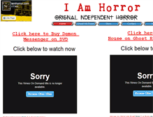 Tablet Screenshot of iamhorror.com